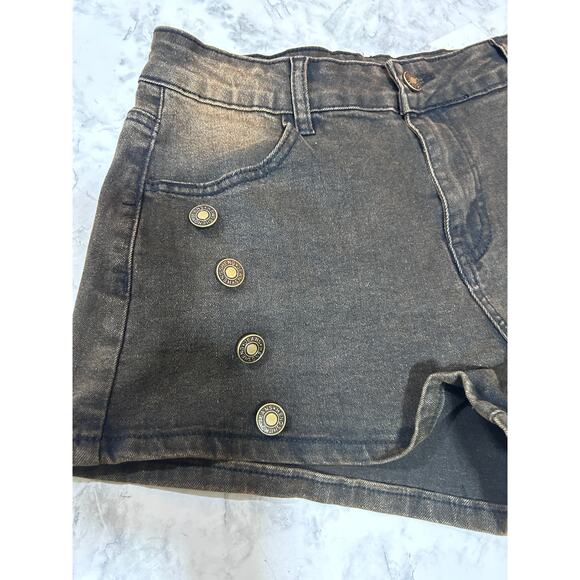 Fashion Nova Meltdown Tinted Denim Mini Skort Tie Dye S Grunge Brown Washed NWT - Picture 7 of 8